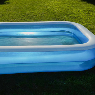 Inflatable pool on sale with bench